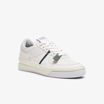 Lacoste Quantace Leather Sneakers Dámské - Tenisky Bílé / Béžový | CZ-1RnSZ7